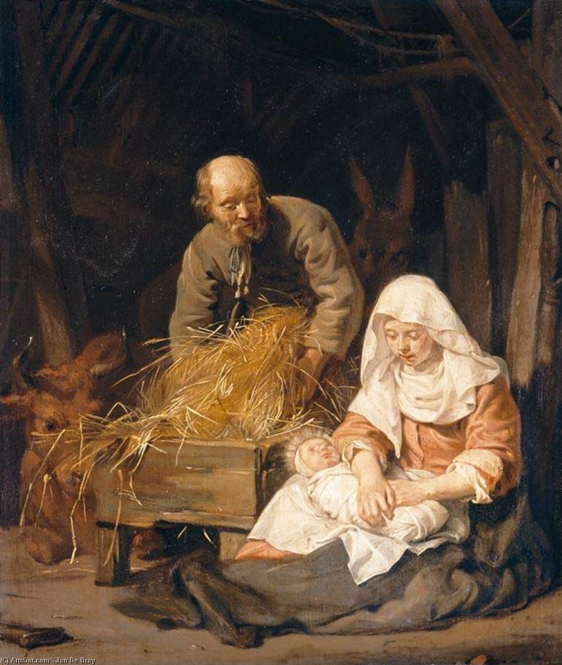 Wikioo.org - The Encyclopedia of Fine Arts - Painting, Artwork by Jan De Bray - The Holy Family