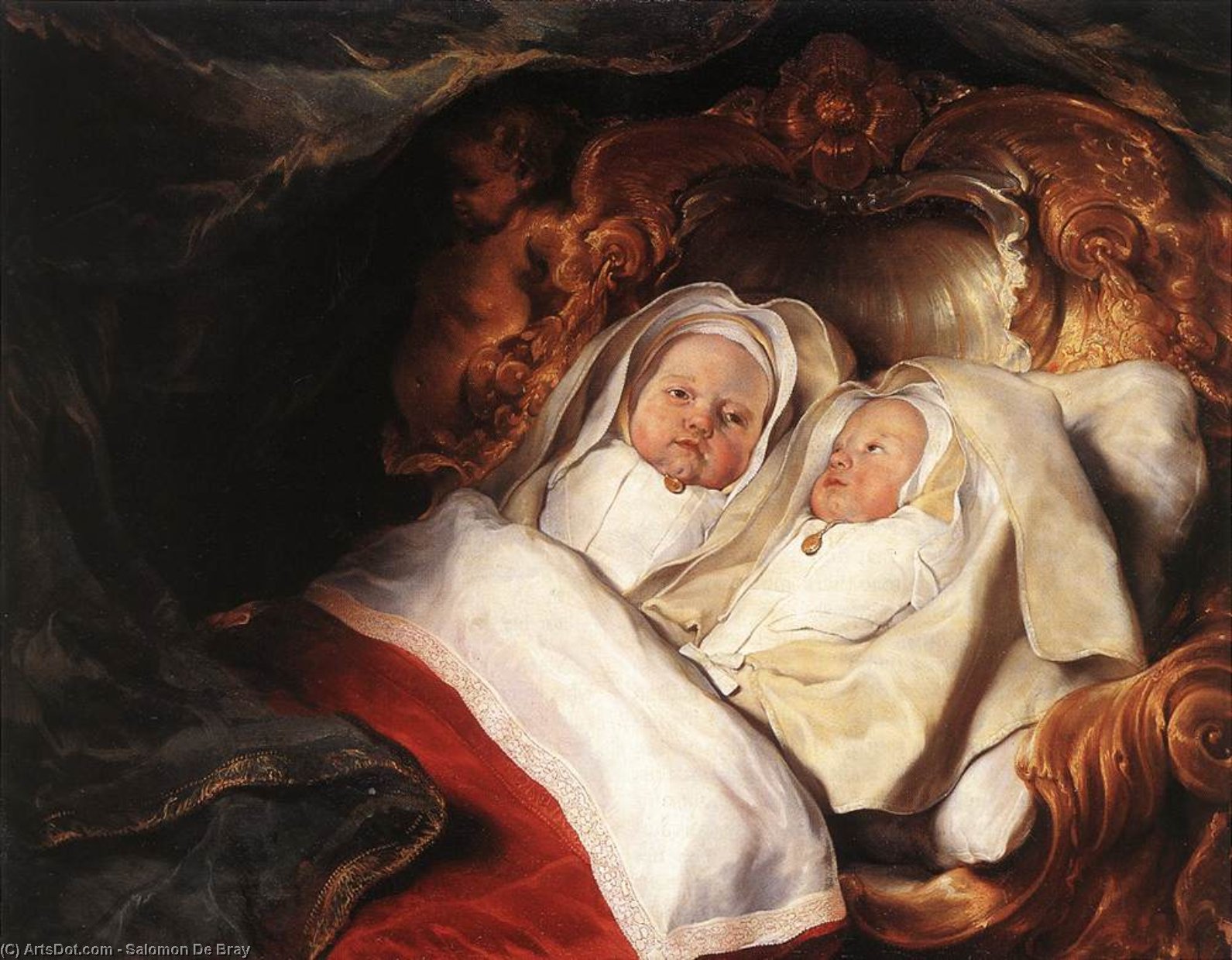 Wikioo.org - The Encyclopedia of Fine Arts - Painting, Artwork by Salomon De Bray - The Twins Clara and Aelbert de Bray
