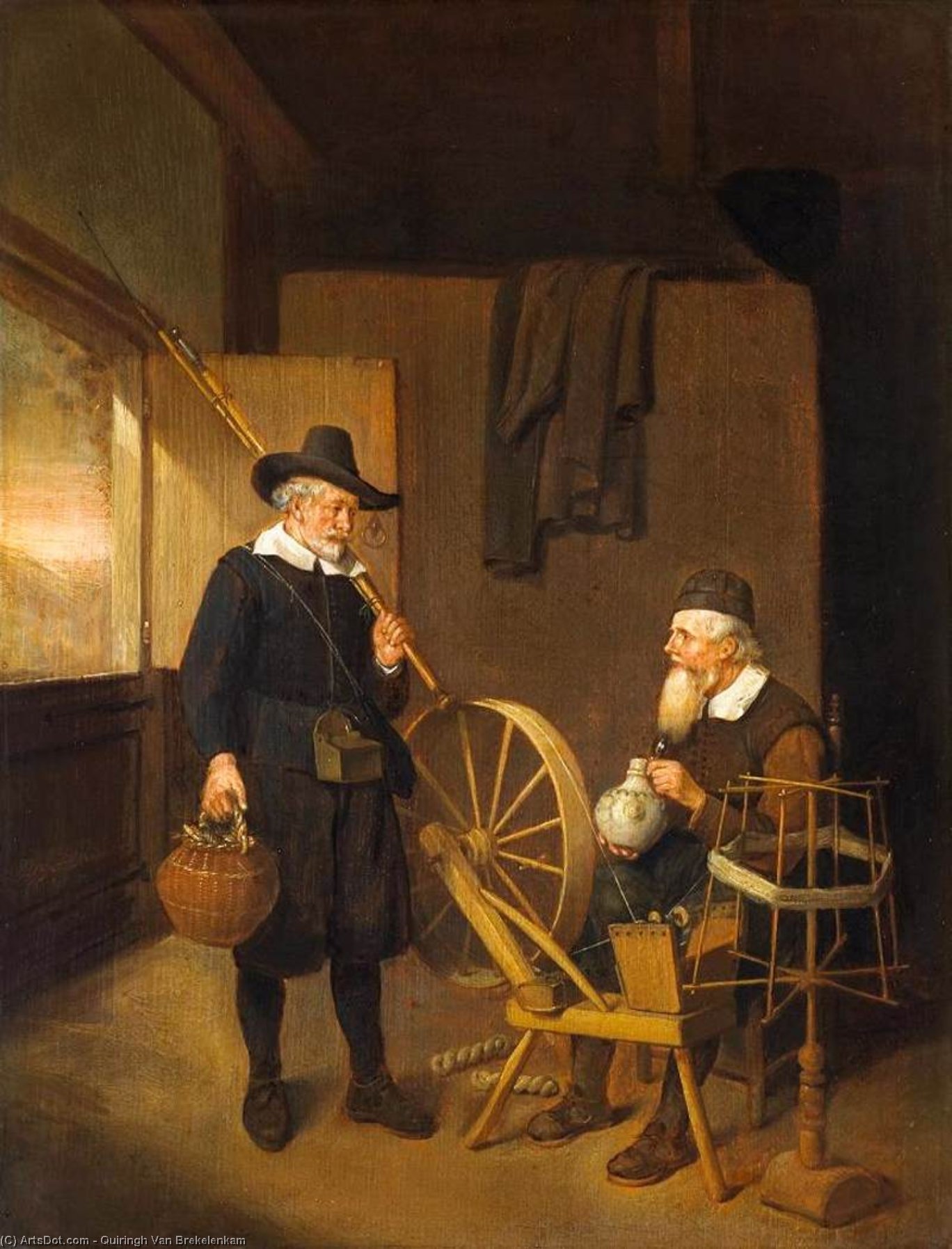 Wikioo.org - The Encyclopedia of Fine Arts - Painting, Artwork by Quiringh Gerritsz Van Brekelenkam - Interior