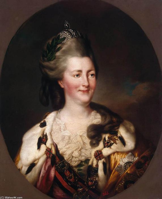 WikiOO.org - Güzel Sanatlar Ansiklopedisi - Resim, Resimler Richard Brompton - Portrait of Catherine II