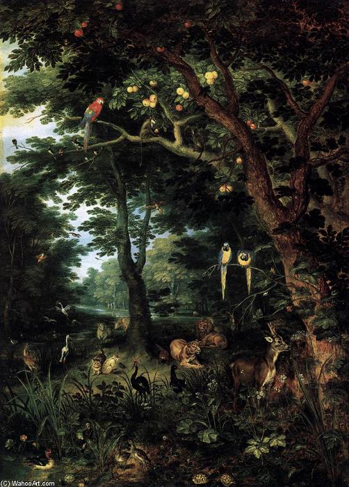 Wikioo.org - สารานุกรมวิจิตรศิลป์ - จิตรกรรม Jan The Younger Brueghel - Paradise