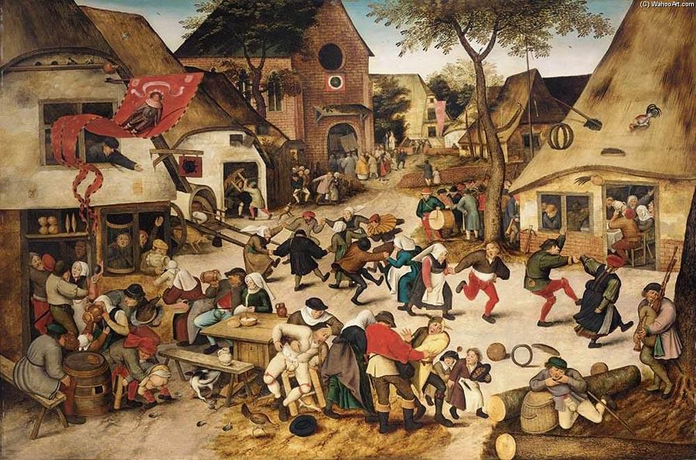 Wikioo.org – La Enciclopedia de las Bellas Artes - Pintura, Obras de arte de Pieter Bruegel The Younger - la kermesse of San George
