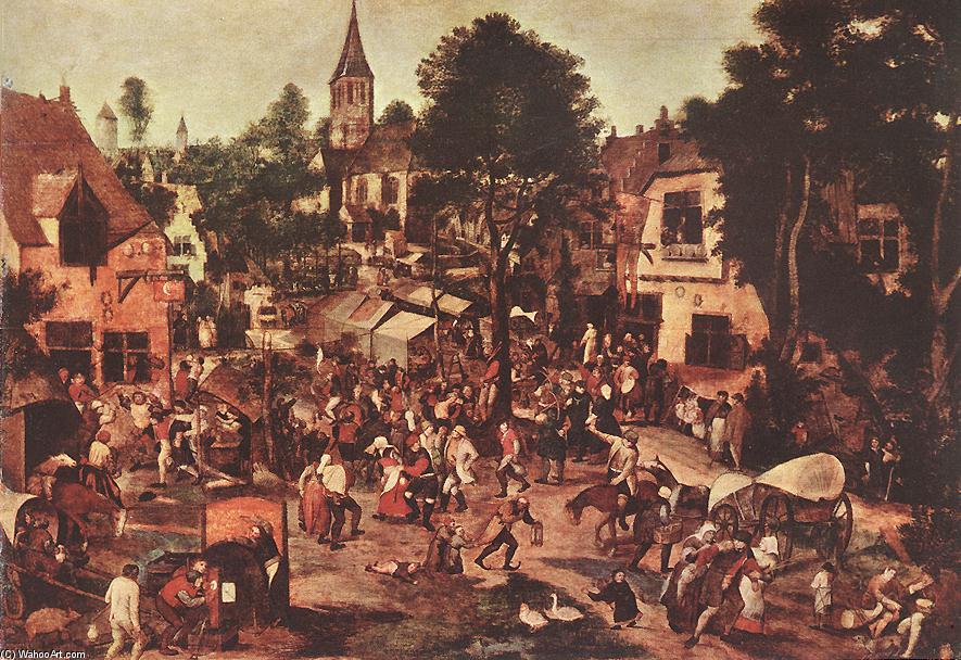 Wikioo.org – L'Encyclopédie des Beaux Arts - Peinture, Oeuvre de Pieter Bruegel The Younger - village fête