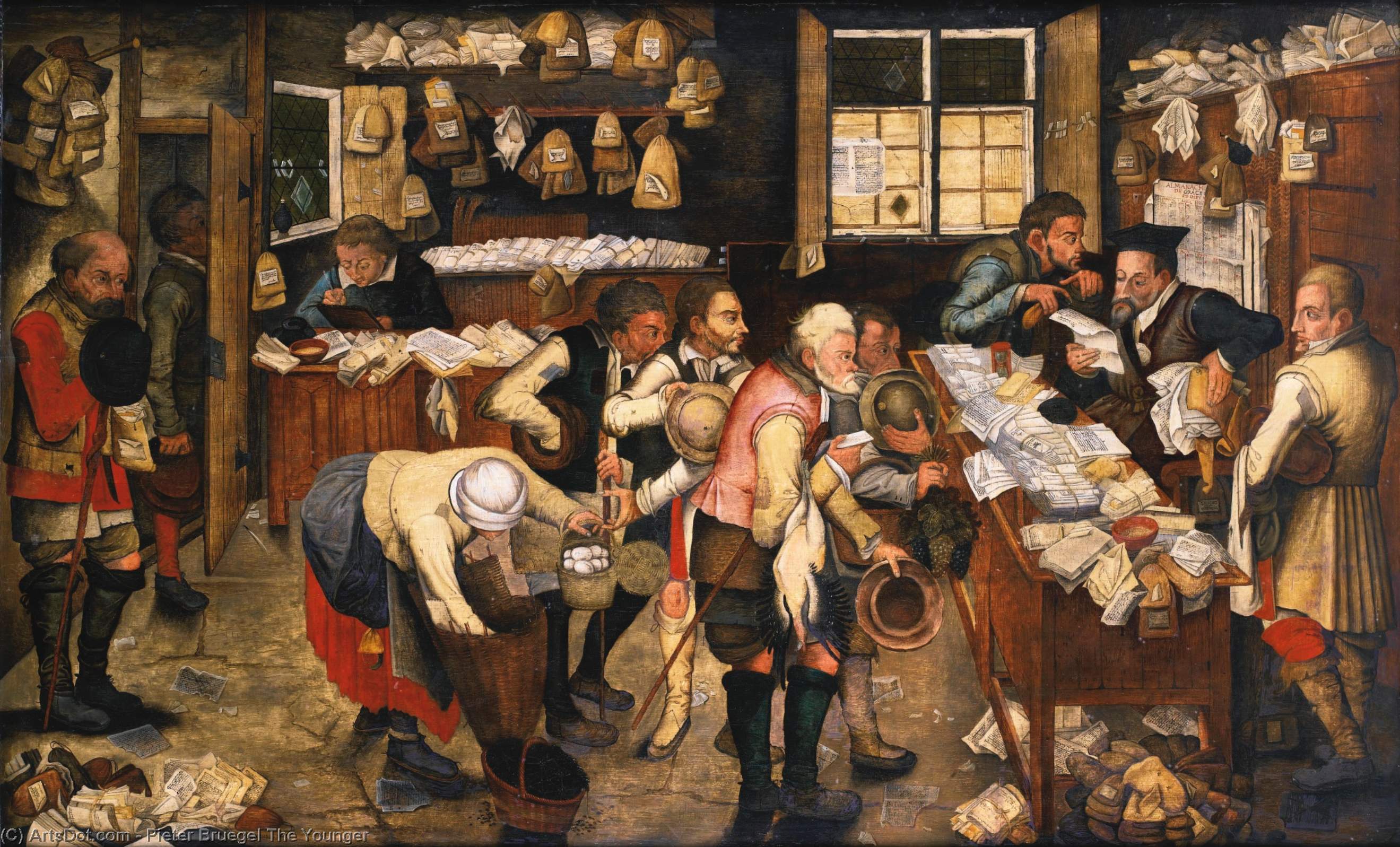 Wikioo.org - สารานุกรมวิจิตรศิลป์ - จิตรกรรม Pieter Bruegel The Younger - Village Lawyer