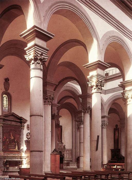Wikioo.org - The Encyclopedia of Fine Arts - Painting, Artwork by Filippo Brunelleschi - Interior of the church