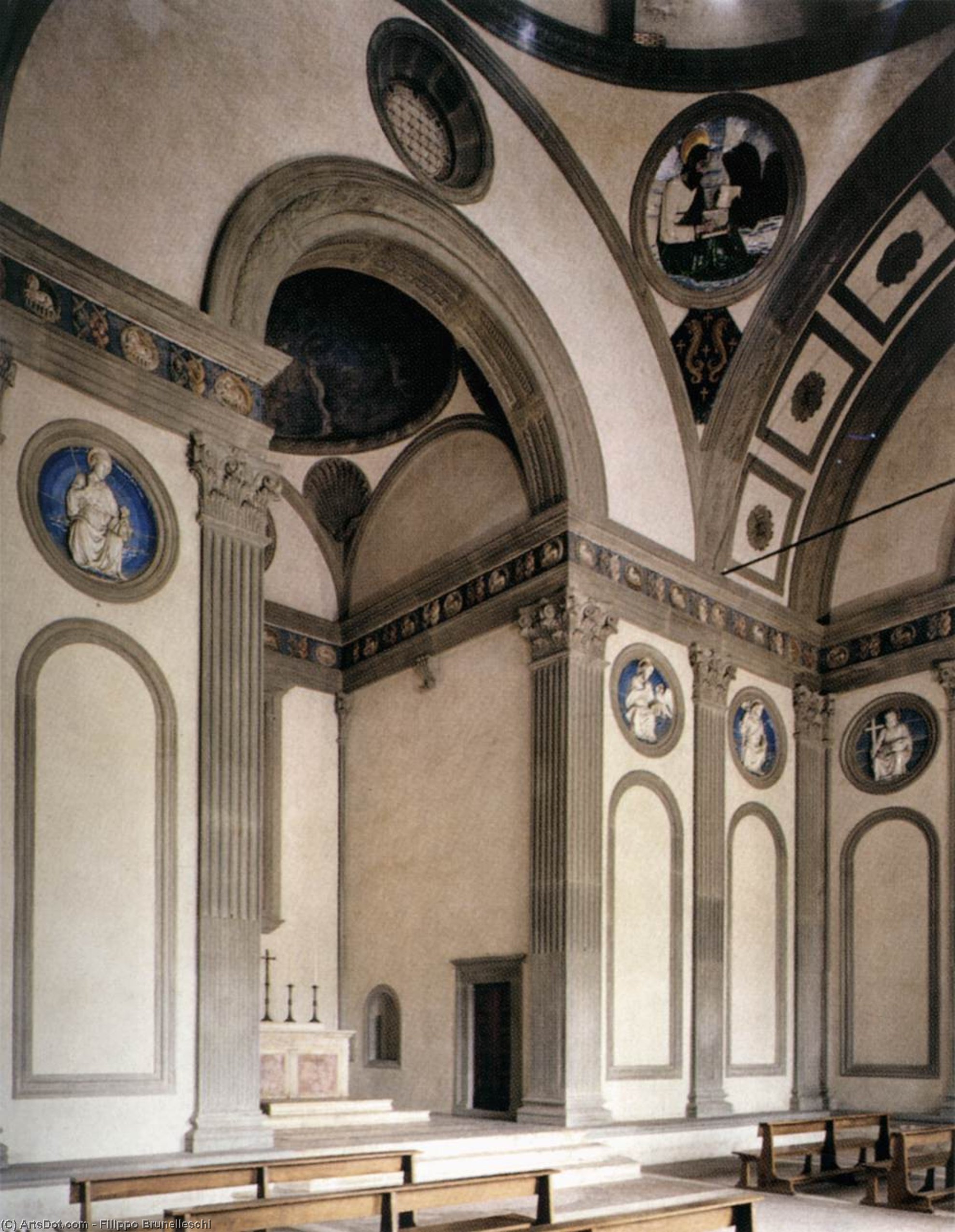 WikiOO.org - 百科事典 - 絵画、アートワーク Filippo Brunelleschi - 内部の眺め