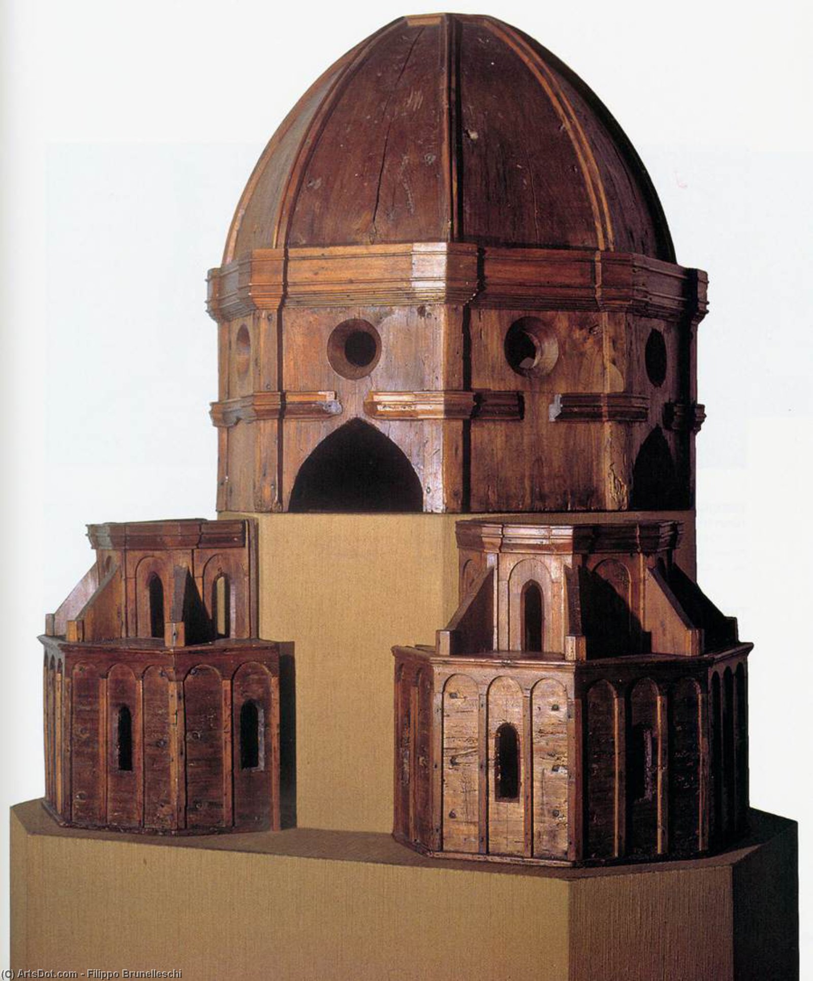 Wikioo.org – La Enciclopedia de las Bellas Artes - Pintura, Obras de arte de Filippo Brunelleschi - madera modelo  provisionalmente  el  cúpula