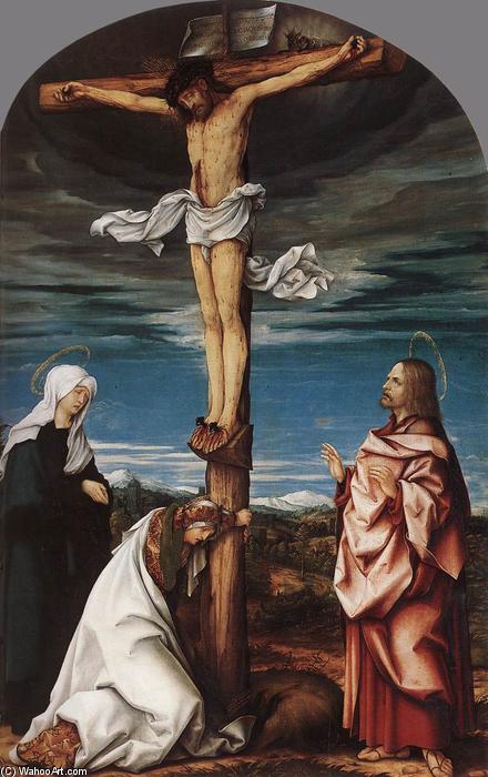 Wikioo.org - The Encyclopedia of Fine Arts - Painting, Artwork by Hans Burgkmair - Crucifix with Mary, Mary Magdalen and St John the Evangelist
