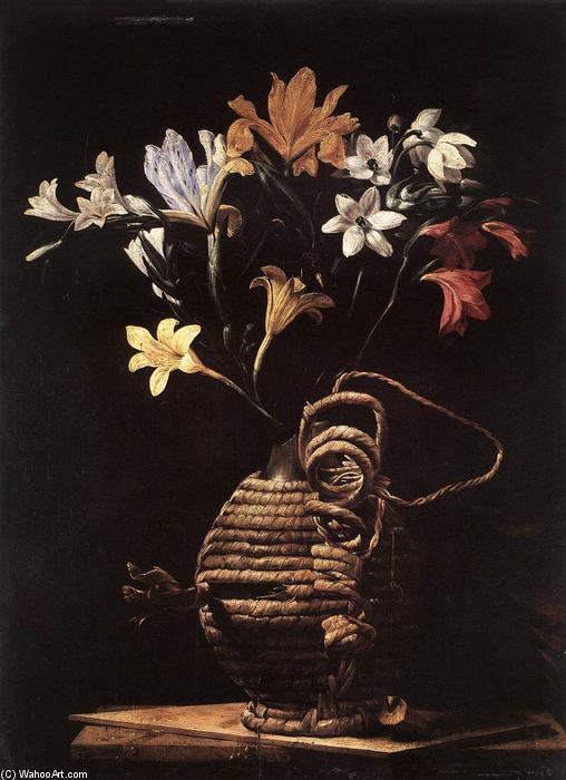 WikiOO.org - Güzel Sanatlar Ansiklopedisi - Resim, Resimler Guido Cagnacci - Flowers in a Flask