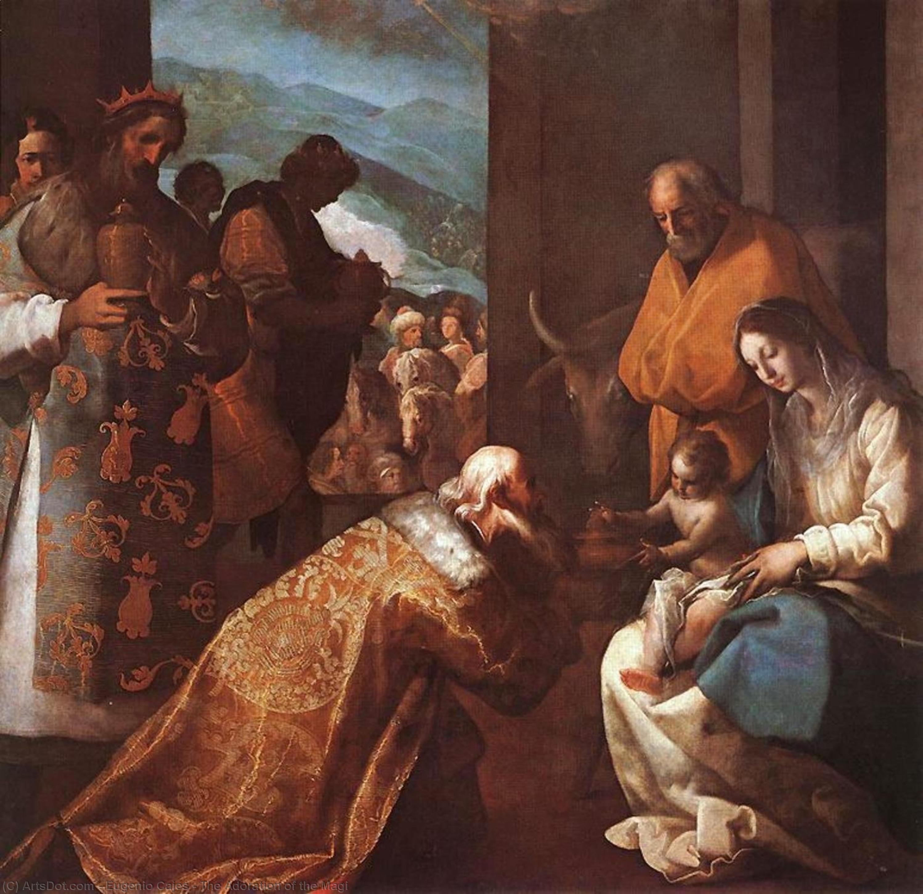 Wikioo.org - The Encyclopedia of Fine Arts - Painting, Artwork by Eugenio Cajes - The Adoration of the Magi