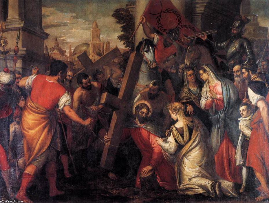 WikiOO.org - Encyclopedia of Fine Arts - Lukisan, Artwork Carlo Caliari - Jesus Meeting Veronica