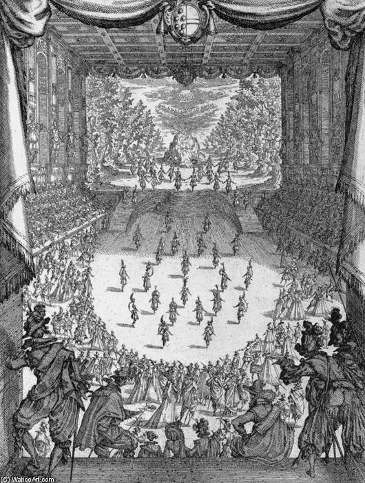 WikiOO.org - Encyclopedia of Fine Arts - Maľba, Artwork Jacques Callot - Interlude in the Medici Theater