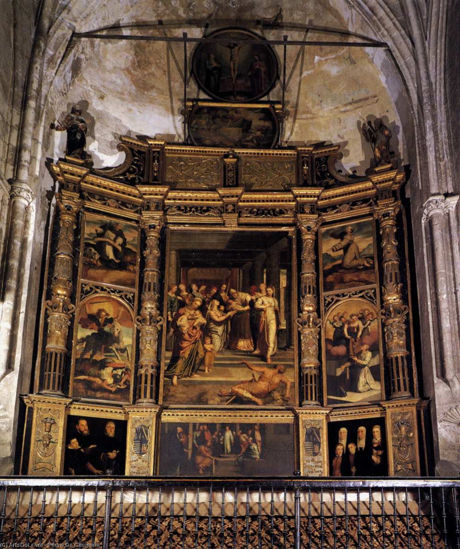 Wikioo.org – La Enciclopedia de las Bellas Artes - Pintura, Obras de arte de Pedro De Campaña - retablo todaclasede  el  purificación