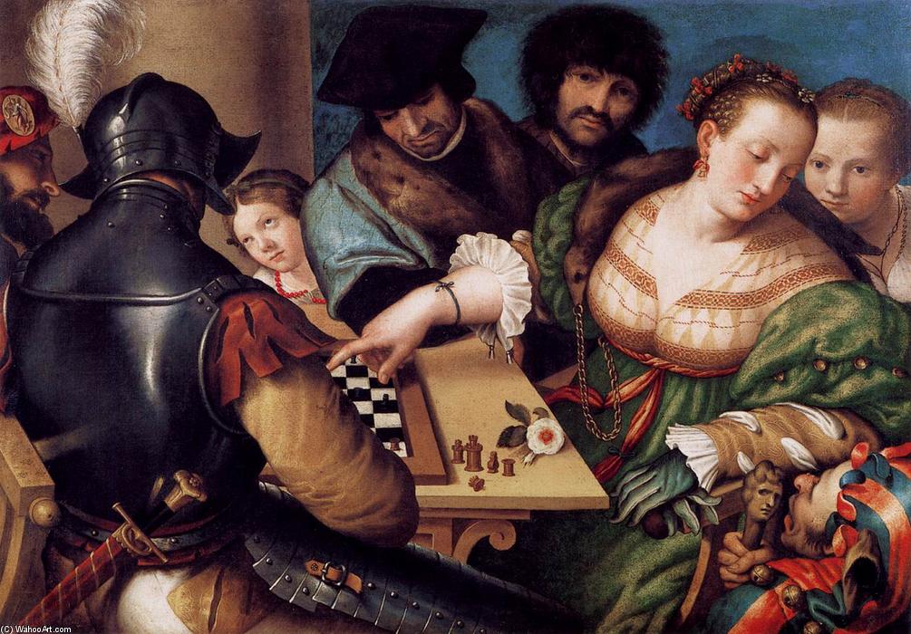 Wikioo.org - The Encyclopedia of Fine Arts - Painting, Artwork by Giulio Campi - The Chess Players