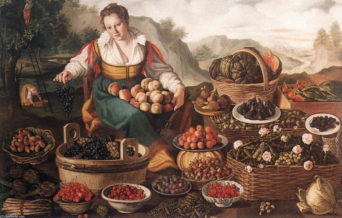 WikiOO.org - Enciclopédia das Belas Artes - Pintura, Arte por Vincenzo Campi - Fruit Seller