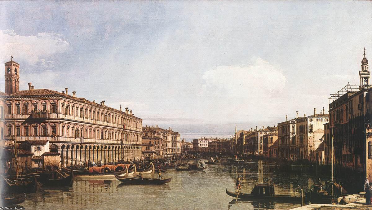 Wikioo.org - The Encyclopedia of Fine Arts - Painting, Artwork by Giovanni Antonio Canal (Canaletto) - View of the Grand Canal