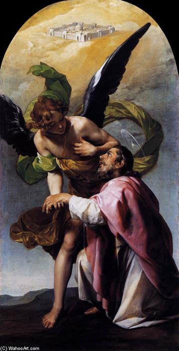 Wikioo.org - The Encyclopedia of Fine Arts - Painting, Artwork by Alonso Cano - Saint John the Evangelist's Vision of Jerusalem