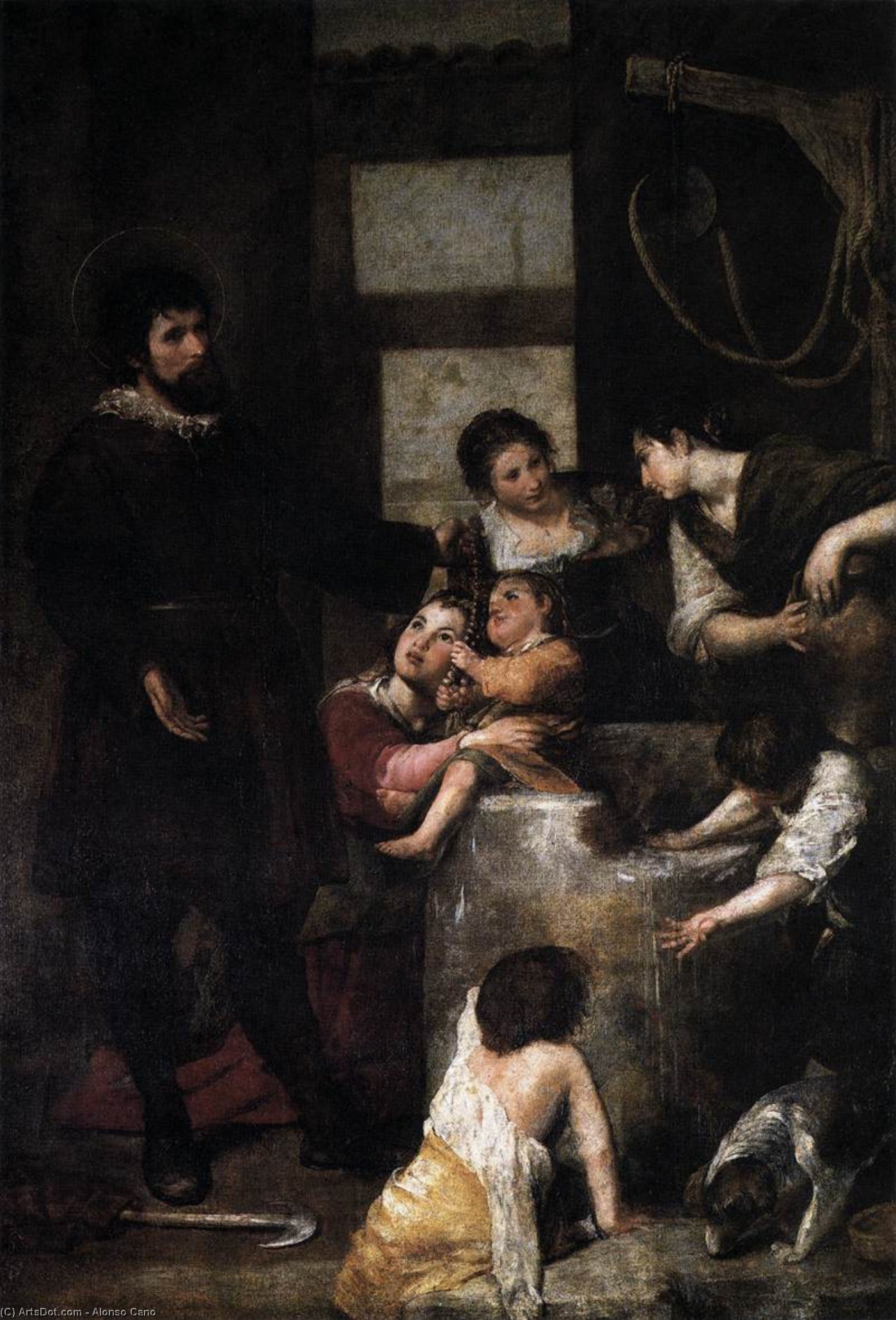 WikiOO.org - Εγκυκλοπαίδεια Καλών Τεχνών - Ζωγραφική, έργα τέχνης Alonso Cano - The Miracle at the Well