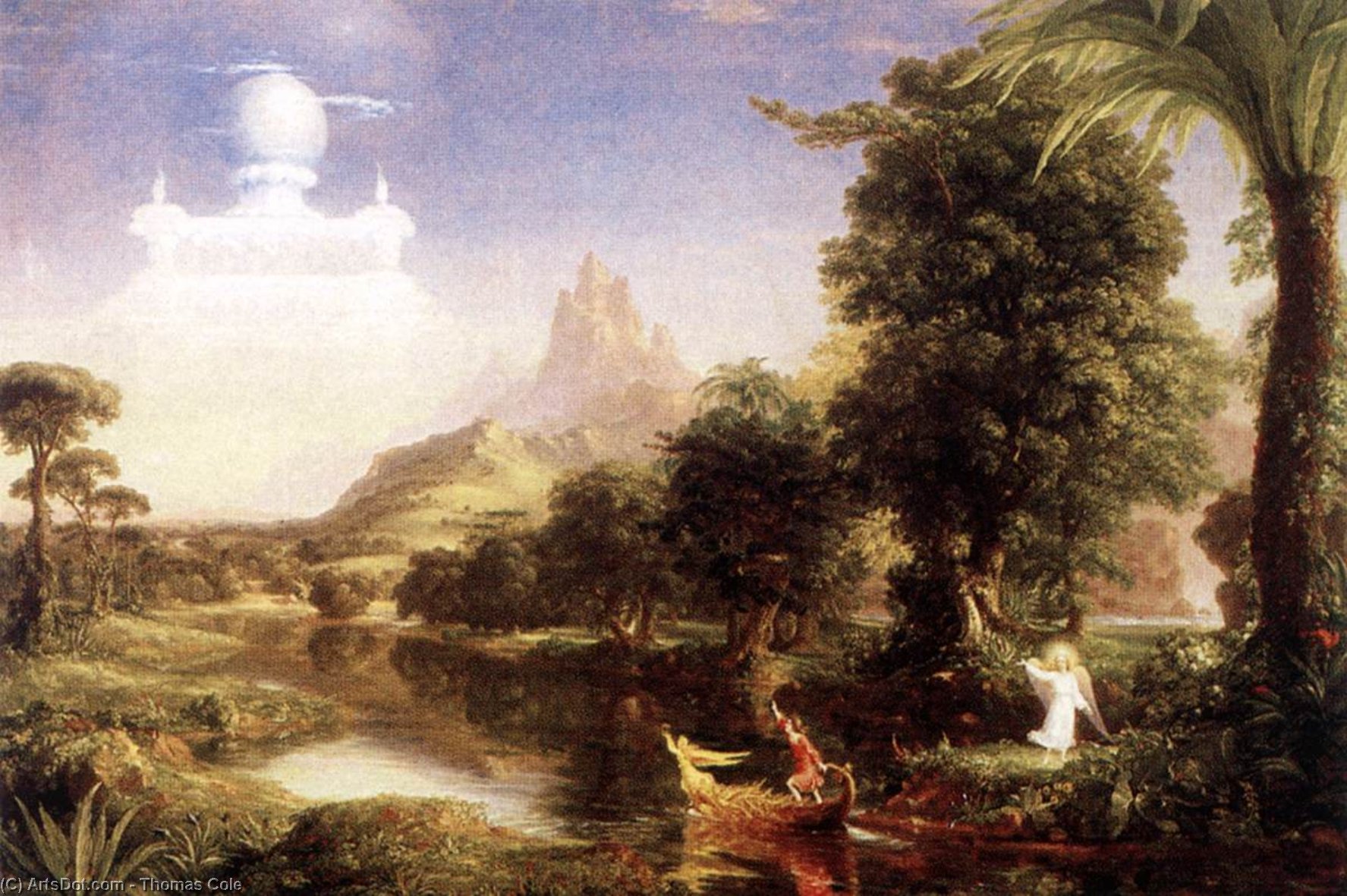 Wikioo.org - The Encyclopedia of Fine Arts - Painting, Artwork by Thomas Cole - The Ages of Life: Youth