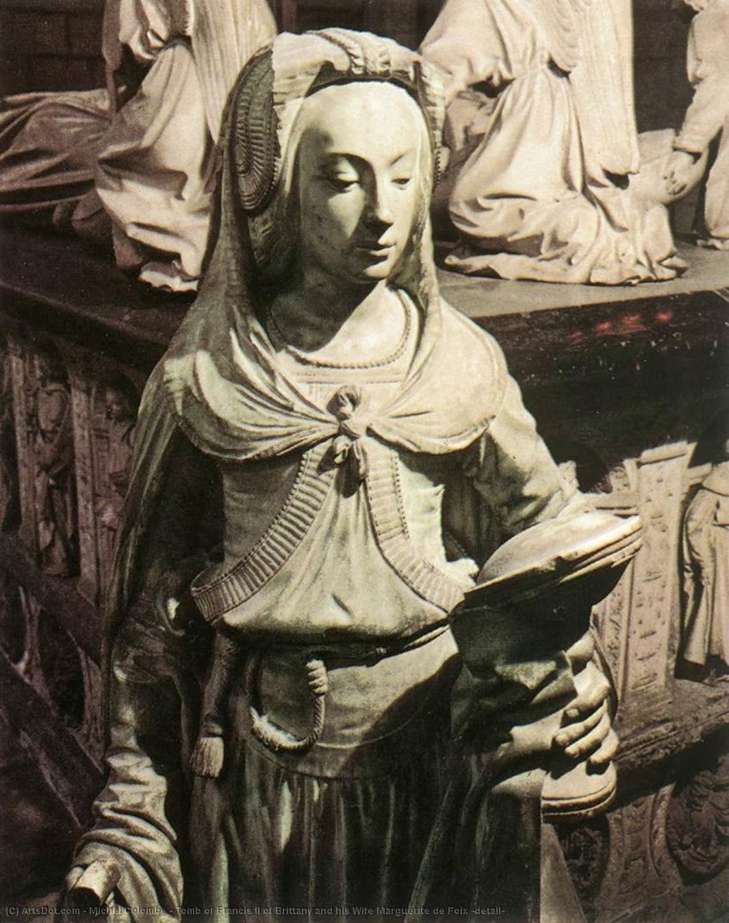 Wikioo.org - The Encyclopedia of Fine Arts - Painting, Artwork by Michel Colombe - Tomb of Francis II of Brittany and his Wife Marguerite de Foix (detail)