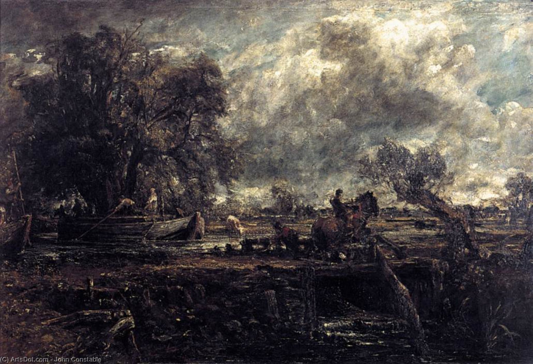 Wikioo.org - The Encyclopedia of Fine Arts - Painting, Artwork by John Constable - Sketch for The Leaping Horse