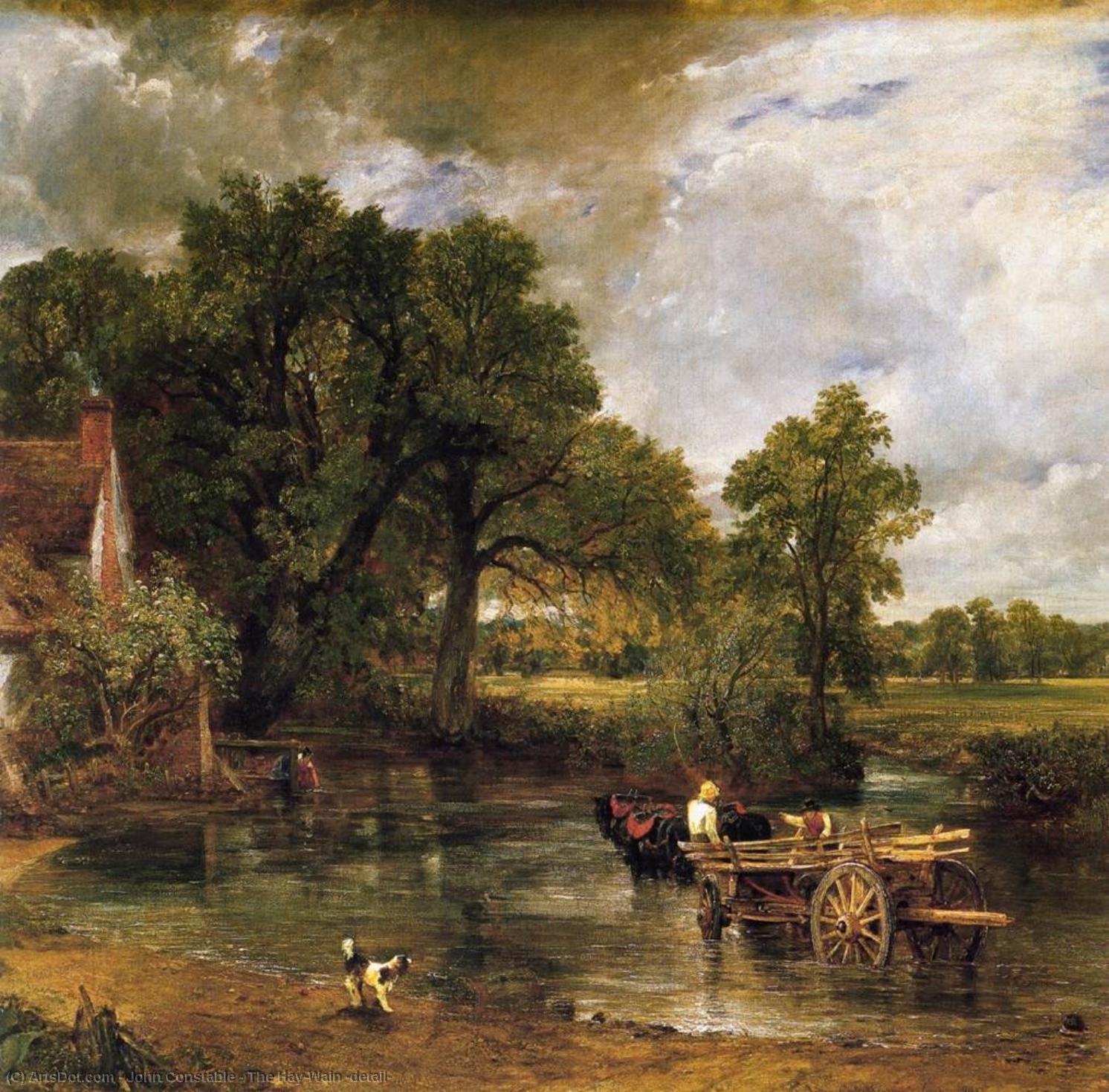 Wikioo.org - Bách khoa toàn thư về mỹ thuật - Vẽ tranh, Tác phẩm nghệ thuật John Constable - The Hay-Wain (detail)