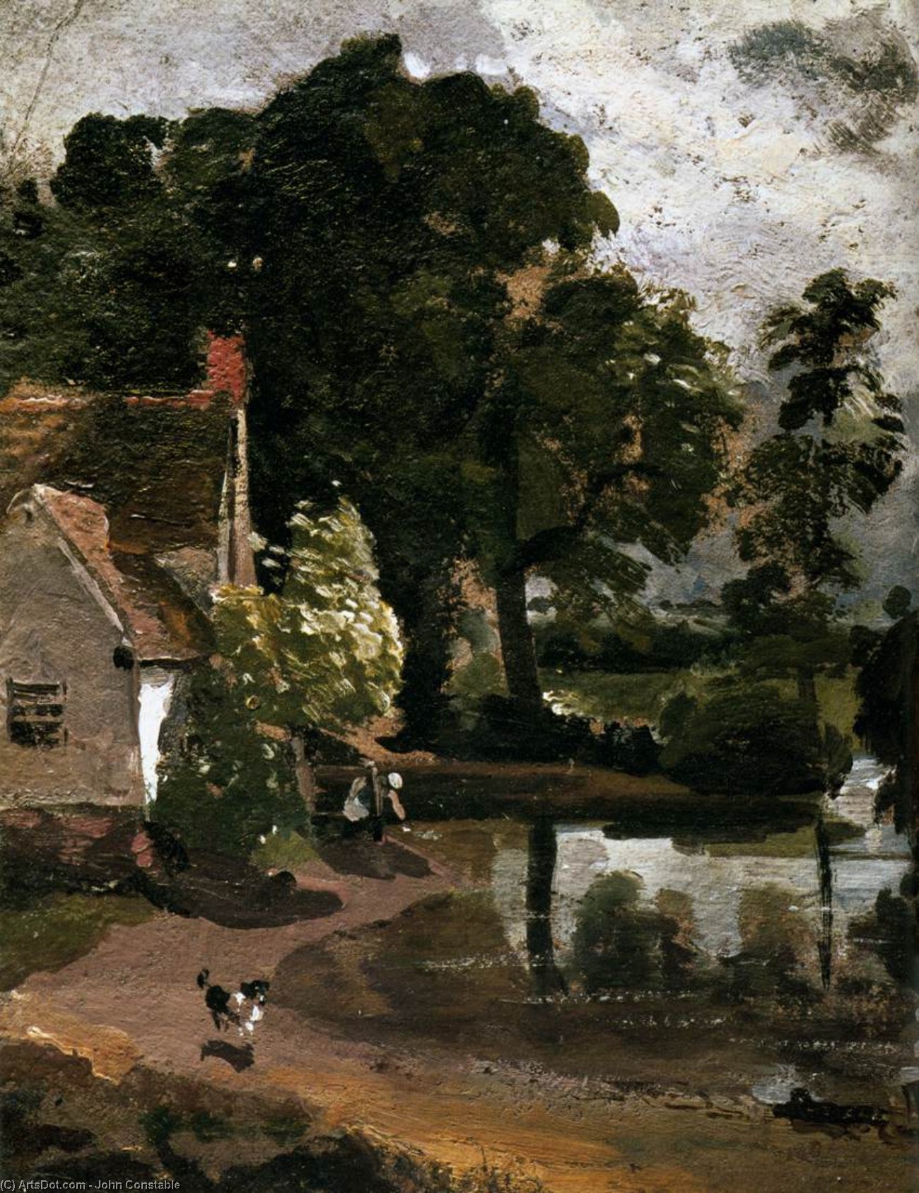 Wikioo.org - สารานุกรมวิจิตรศิลป์ - จิตรกรรม John Constable - Willy Lot's House