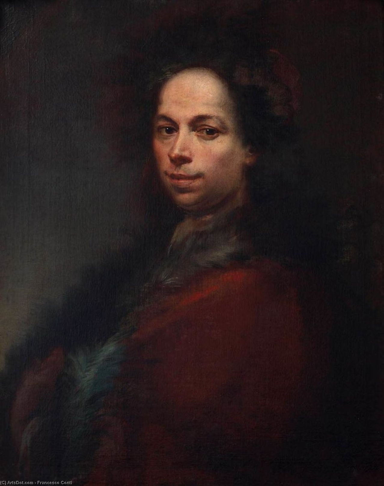 WikiOO.org - אנציקלופדיה לאמנויות יפות - ציור, יצירות אמנות Francesco Conti - Self-Portrait
