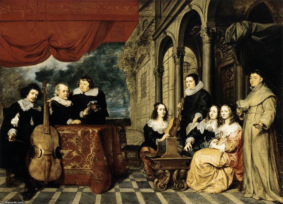 Wikioo.org - The Encyclopedia of Fine Arts - Painting, Artwork by Gonzales Coques - Family Portrait