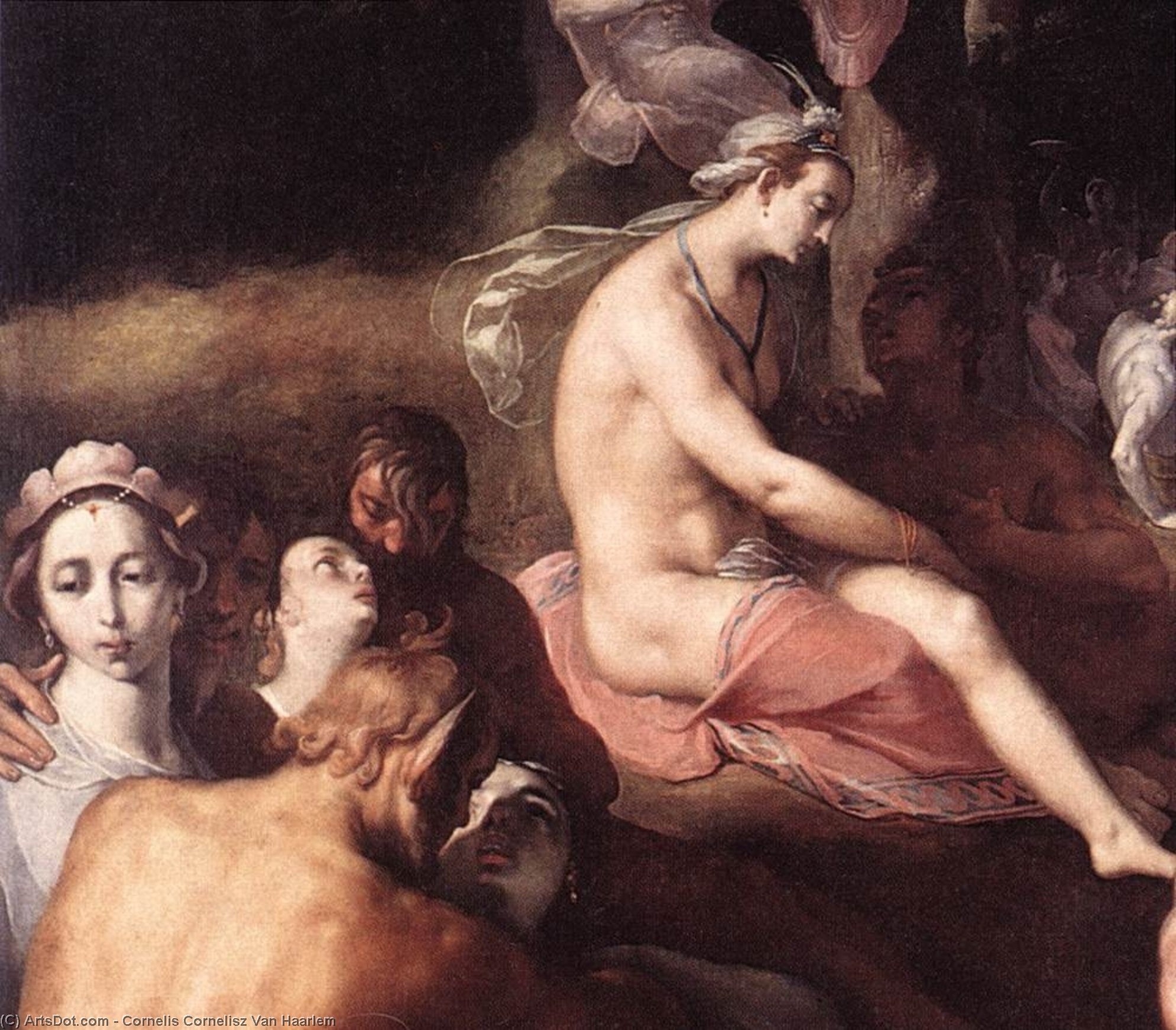 WikiOO.org - Encyclopedia of Fine Arts - Malba, Artwork Cornelis Cornelisz Van Haarlem - The Wedding of Peleus and Thetis (detail)