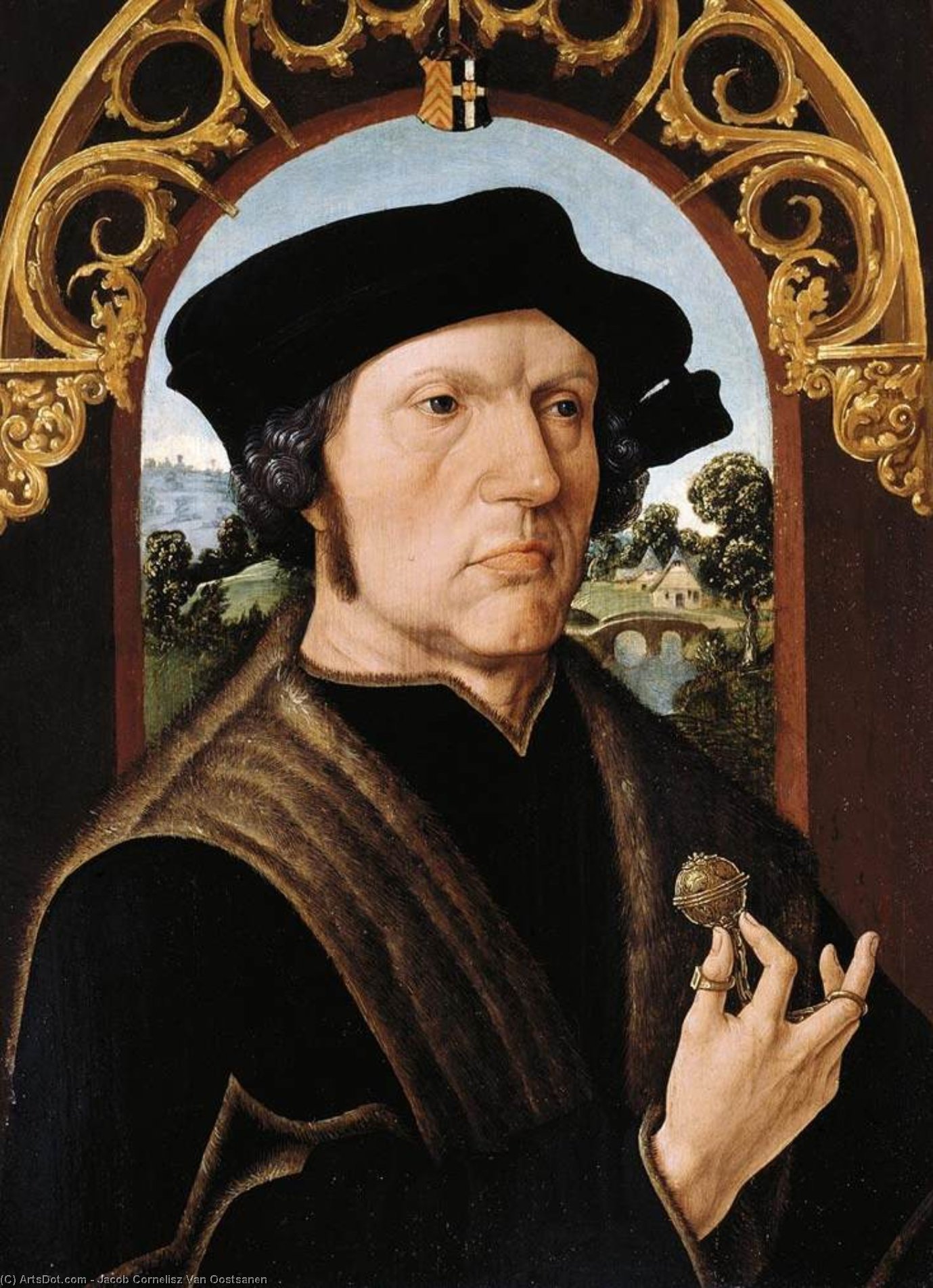 Wikioo.org - The Encyclopedia of Fine Arts - Painting, Artwork by Jacob Cornelisz Van Oostsanen - Portrait of a Man