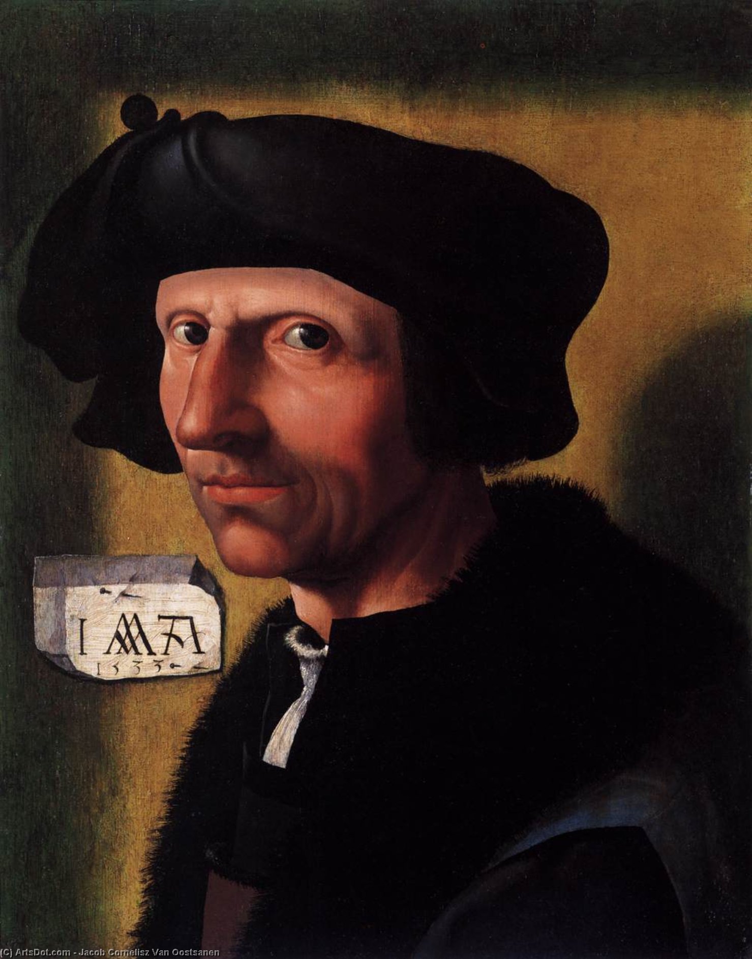 WikiOO.org - Enciclopédia das Belas Artes - Pintura, Arte por Jacob Cornelisz Van Oostsanen - Self-Portrait