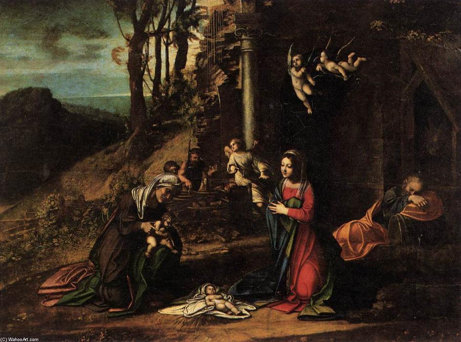 WikiOO.org - Encyclopedia of Fine Arts - Festés, Grafika Antonio Allegri Da Correggio - Nativity