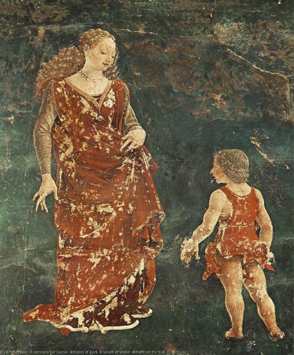 Wikioo.org – L'Encyclopédie des Beaux Arts - Peinture, Oeuvre de Francesco Del Cossa - Allégorie de Avril : Triomphe de Vénus ( détail de la le taureau )