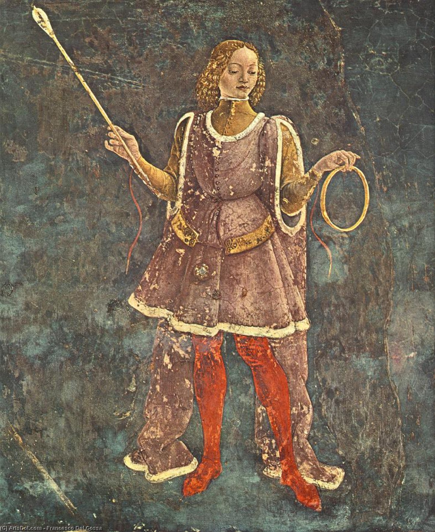 Wikioo.org – L'Enciclopedia delle Belle Arti - Pittura, Opere di Francesco Del Cossa - Allegoria del Procedere : Trionfo di Minerva ( particolare ) ( 11 )