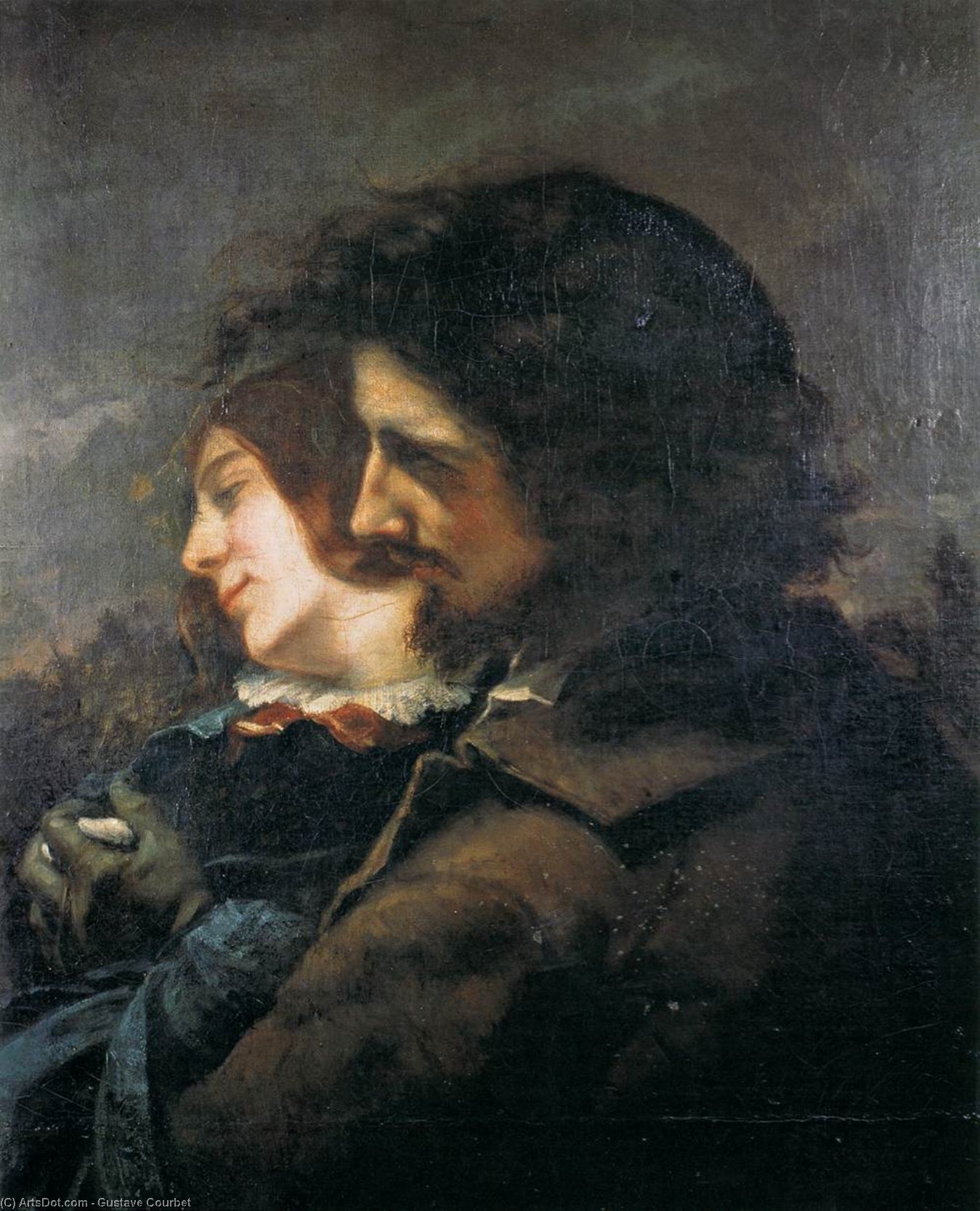 Wikioo.org - The Encyclopedia of Fine Arts - Painting, Artwork by Gustave Courbet - Lovers in the Countryside