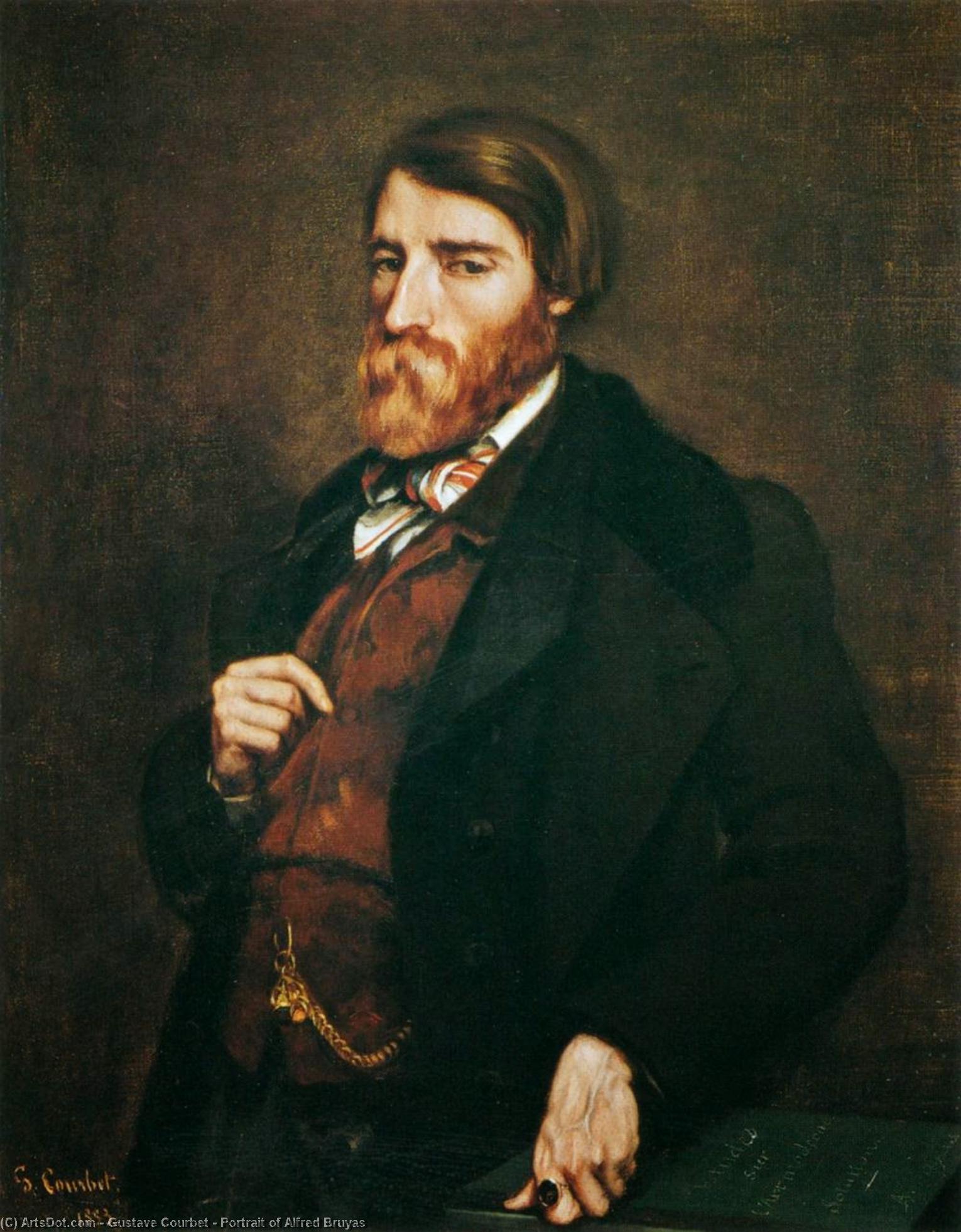 Wikioo.org - The Encyclopedia of Fine Arts - Painting, Artwork by Gustave Courbet - Portrait of Alfred Bruyas
