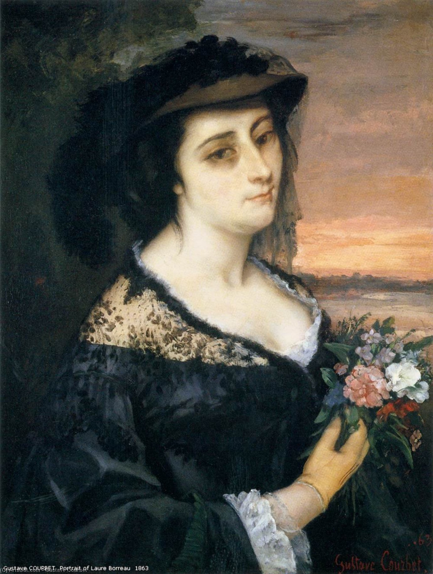 Wikioo.org - The Encyclopedia of Fine Arts - Painting, Artwork by Gustave Courbet - Portrait of Laure Borreau