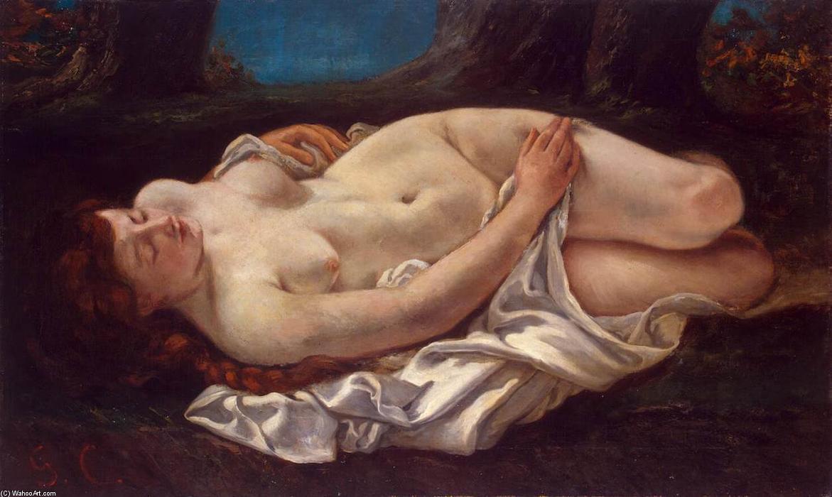 Wikioo.org - The Encyclopedia of Fine Arts - Painting, Artwork by Gustave Courbet - Reclining Woman