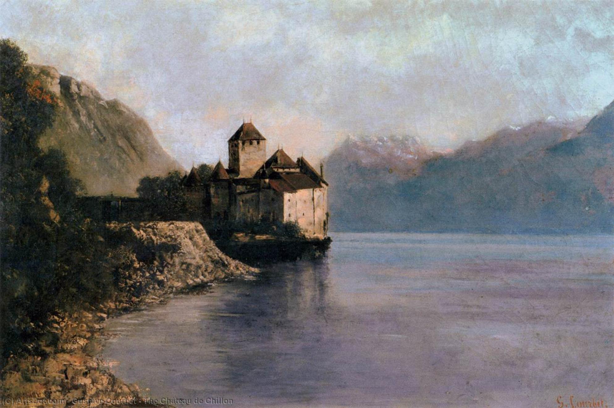 Wikioo.org - The Encyclopedia of Fine Arts - Painting, Artwork by Gustave Courbet - The Château de Chillon