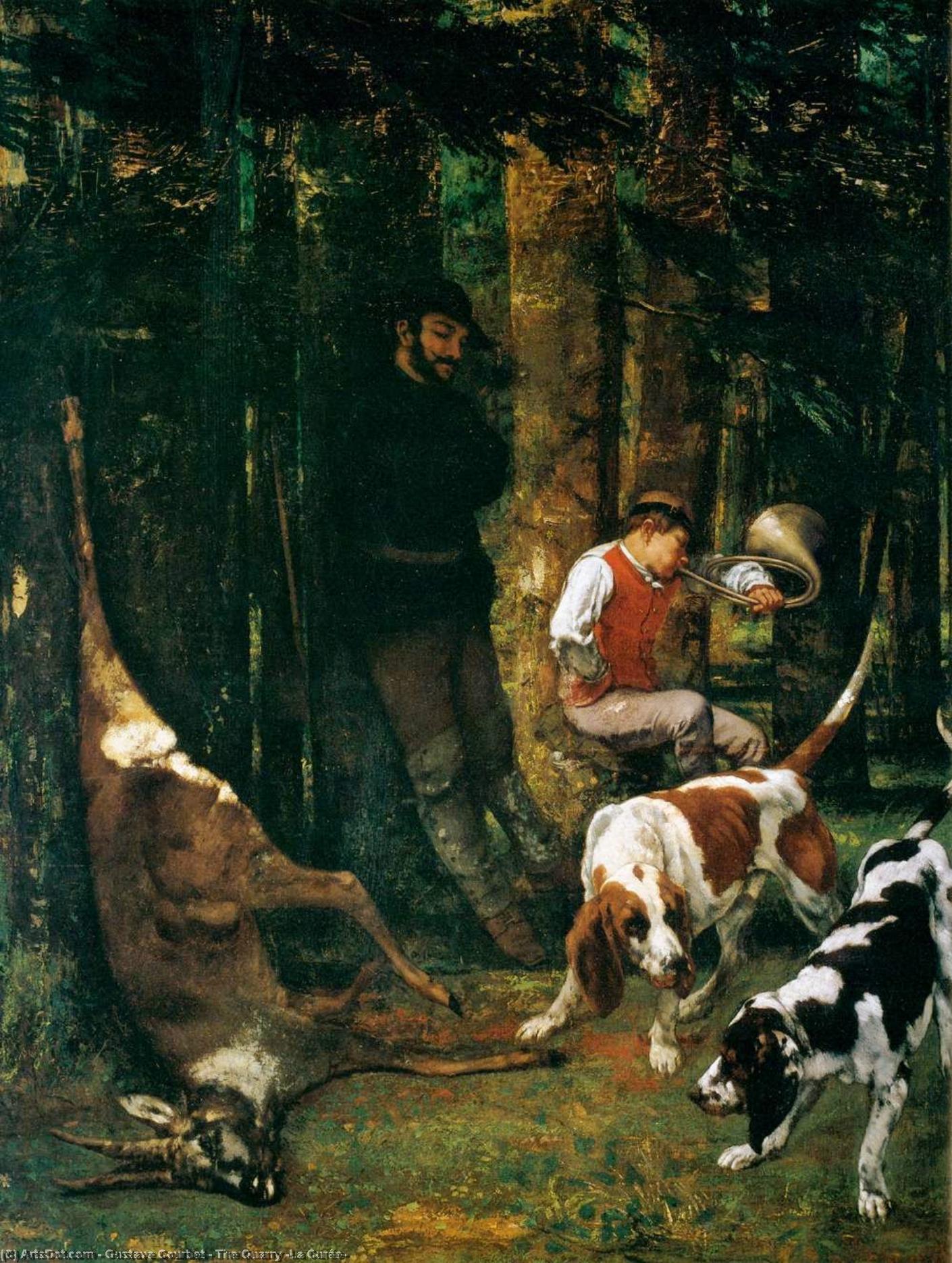 WikiOO.org - Енциклопедія образотворчого мистецтва - Живопис, Картини
 Gustave Courbet - The Quarry (La Curée)