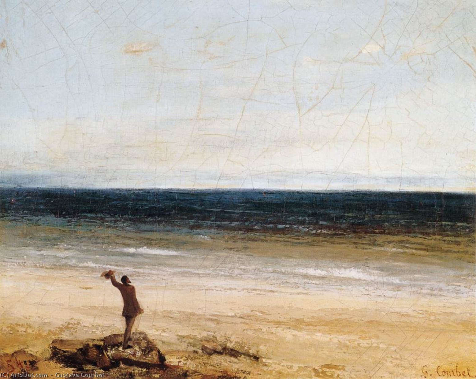 WikiOO.org - دایره المعارف هنرهای زیبا - نقاشی، آثار هنری Gustave Courbet - The Sea at Palavas