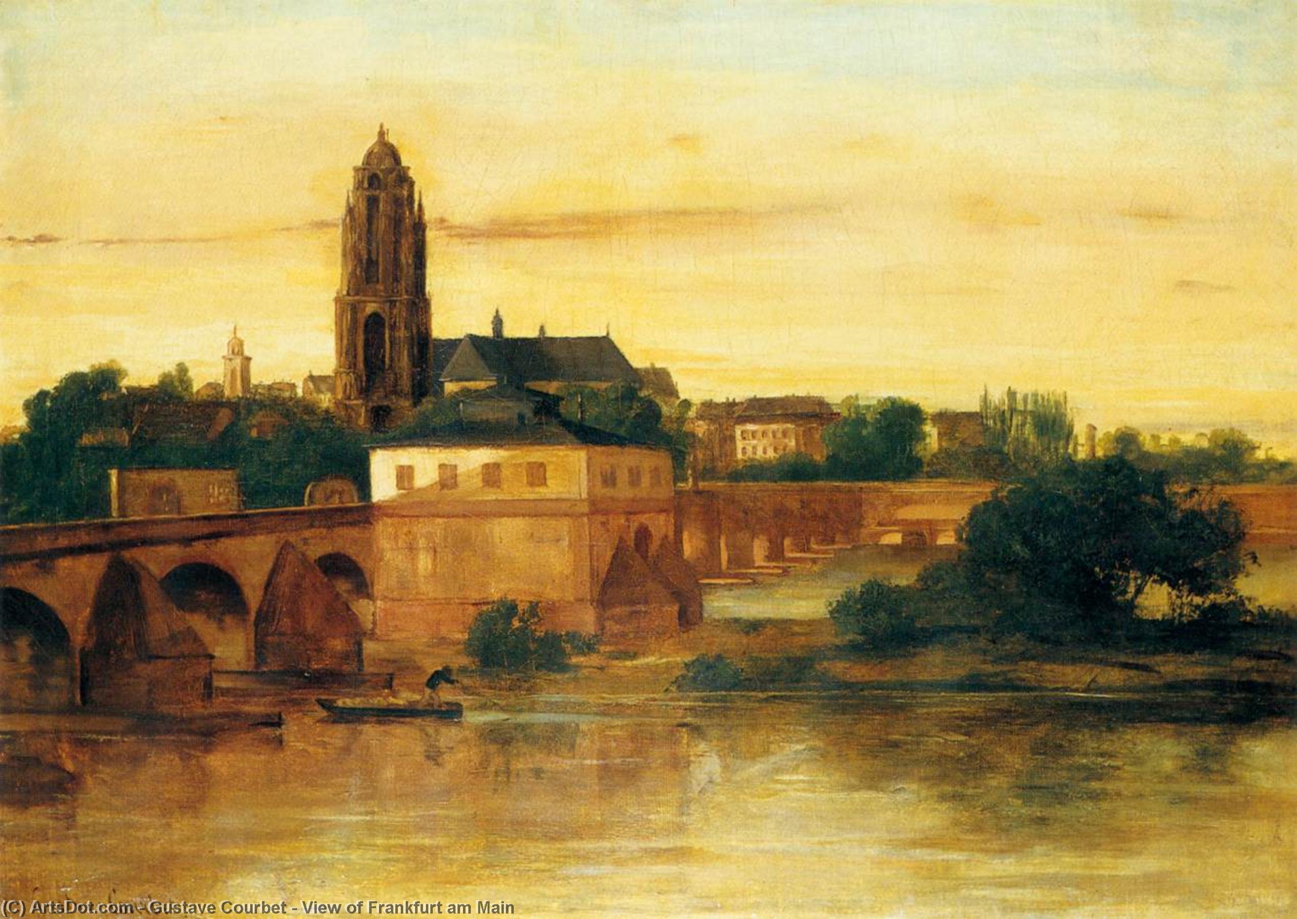 WikiOO.org - Enciklopedija dailės - Tapyba, meno kuriniai Gustave Courbet - View of Frankfurt am Main