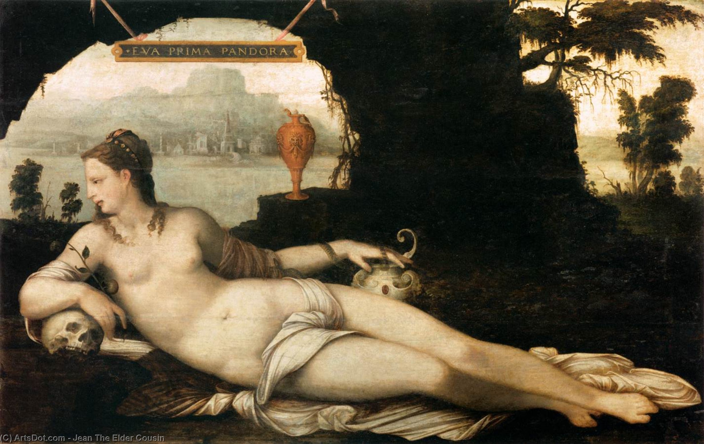 Wikioo.org – L'Encyclopédie des Beaux Arts - Peinture, Oeuvre de Jean The Elder Cousin - eva prima Pandore