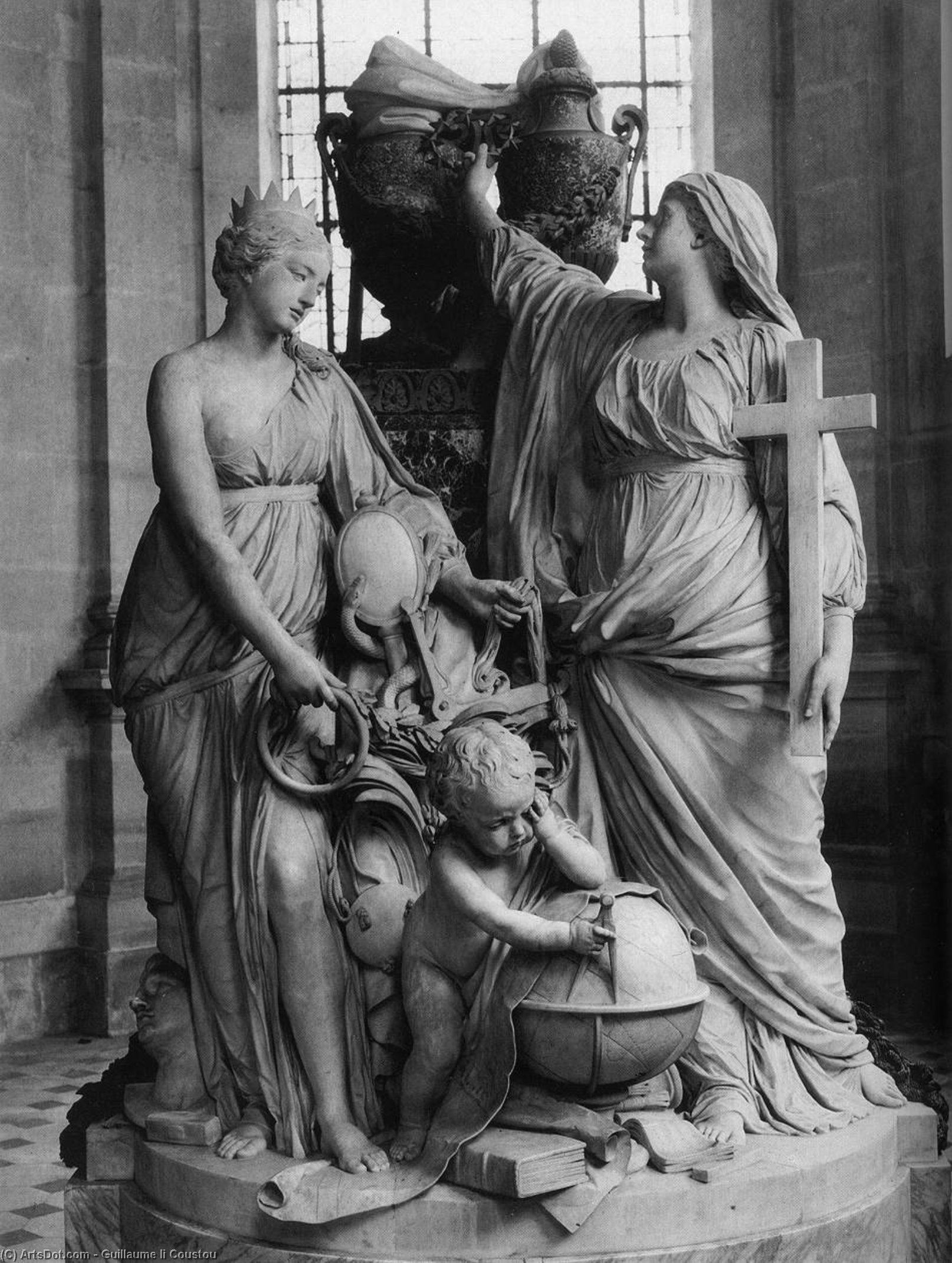 WikiOO.org - Encyclopedia of Fine Arts - Maleri, Artwork Guillaume Ii Coustou - Monument to the Dauphin