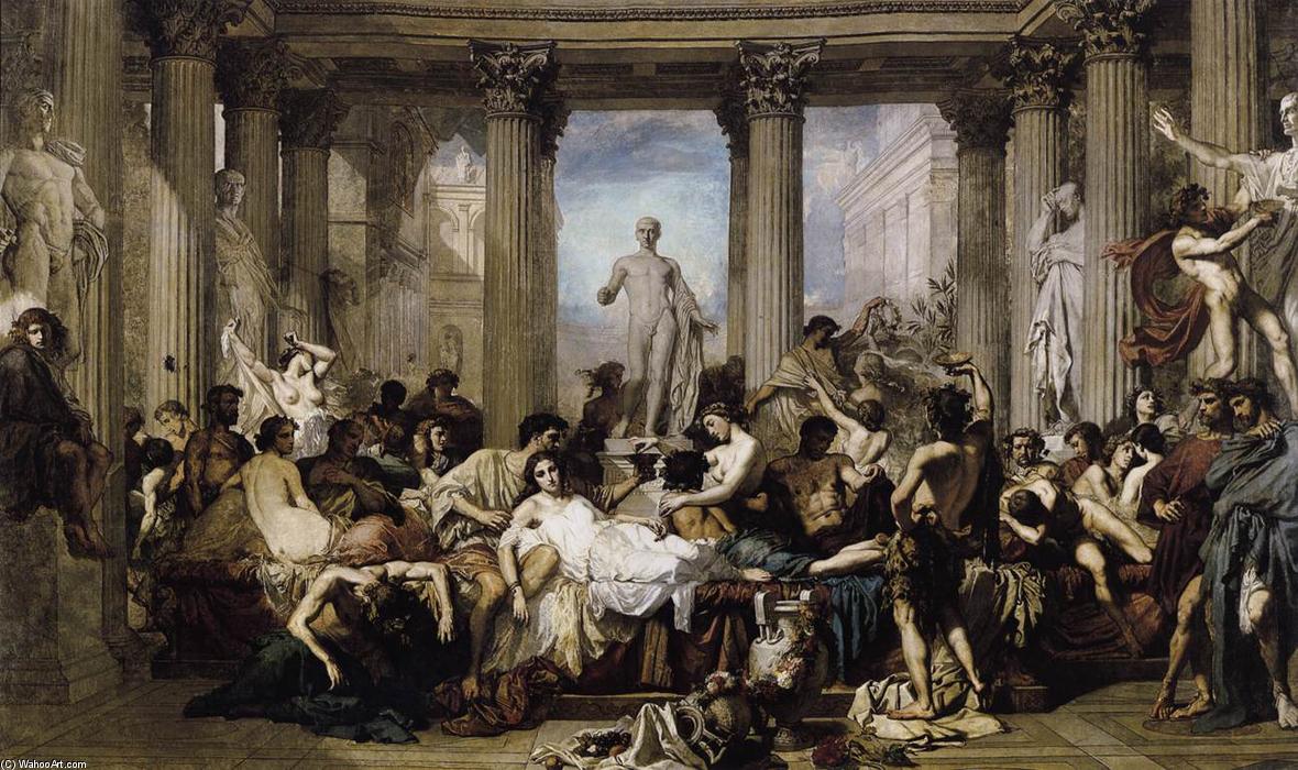 Wikioo.org - The Encyclopedia of Fine Arts - Painting, Artwork by Thomas Couture - Romans of the Decadence