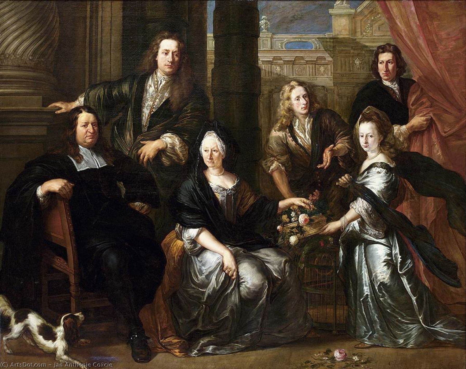 Wikioo.org - The Encyclopedia of Fine Arts - Painting, Artwork by Jan Anthonie Coxcie - Portrait of a Family