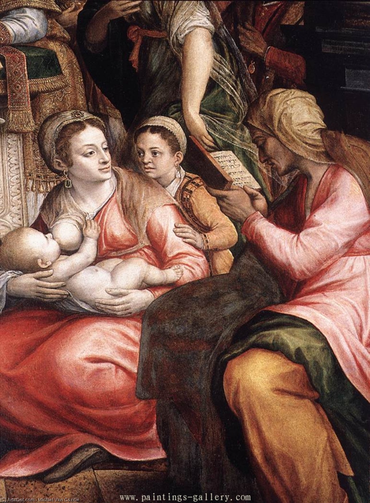 WikiOO.org - Encyclopedia of Fine Arts - Lukisan, Artwork Michiel Van Coxcie - The Circumcision of Christ (detail)