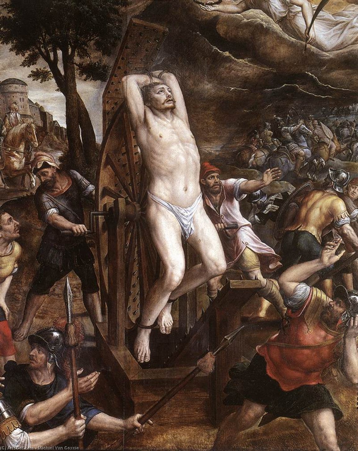 WikiOO.org - Енциклопедия за изящни изкуства - Живопис, Произведения на изкуството Michiel Van Coxcie - The Torture of St George