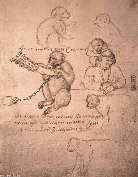 Wikioo.org - The Encyclopedia of Fine Arts - Painting, Artwork by Hans Cranach - Travel sketchbook (folio 5r)